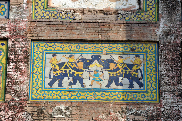 Elephant mosaic, Lahore Fort