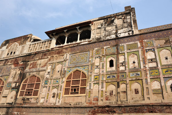 The Pictured Wall forms the outer part of the Shish Mahal Palace, Lahore Fort