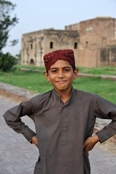 Boy in a fancy Sindhi cap, Lahore