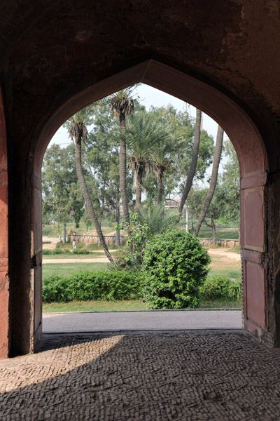 View from the interior of the Tomb of Noor Jahan