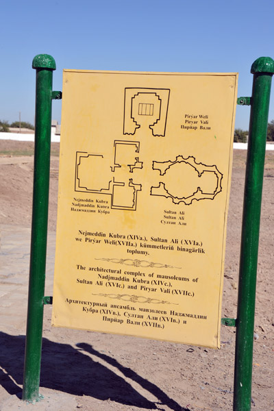 Layout of the architectural complex of mausoleums, Konye-Urgench