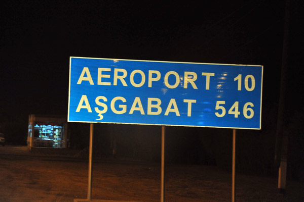 Heading for Dashoguz Airport to save 500 km across the desert to Ashgabat