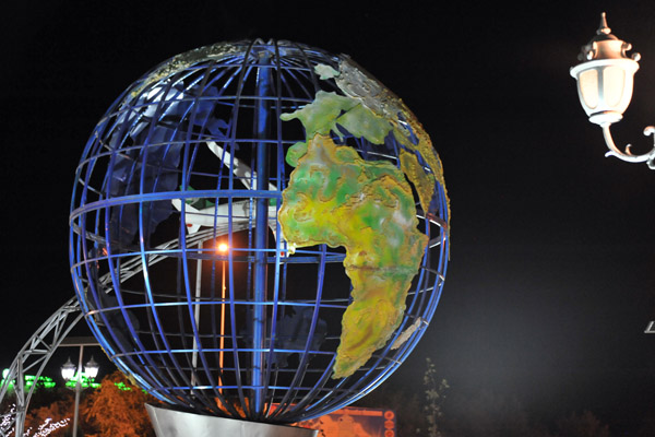 Globe in front of Dashoguz Airport