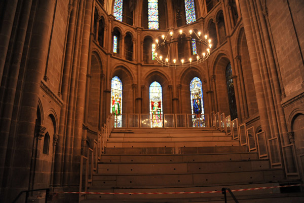 Choir stand set up in the chancel of the cathedral, September 2011