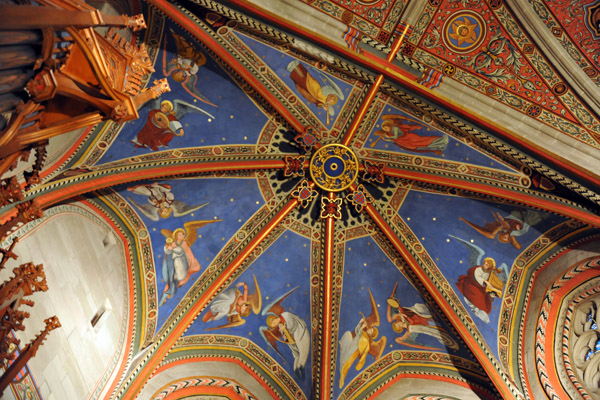 Ceiling in the Flamboyant Gothic style, Chapel of the Maccabees, Geneva Cathedral