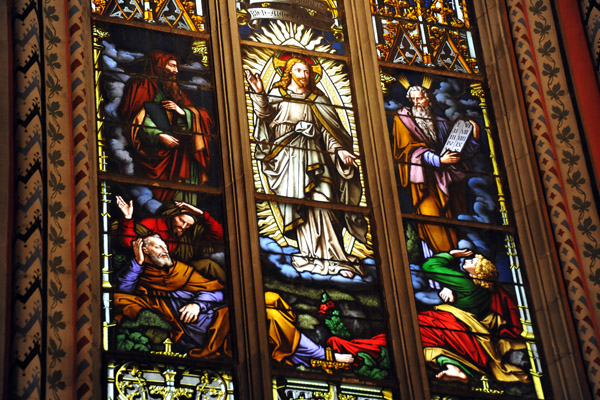 Stained Glass Window, Chapel of the Maccabees, St. Peter's Cathedral, Geneva