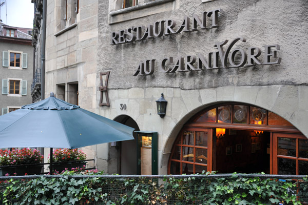 Restaurant au Carnivore, Place du Bourg-de-Four, Genve