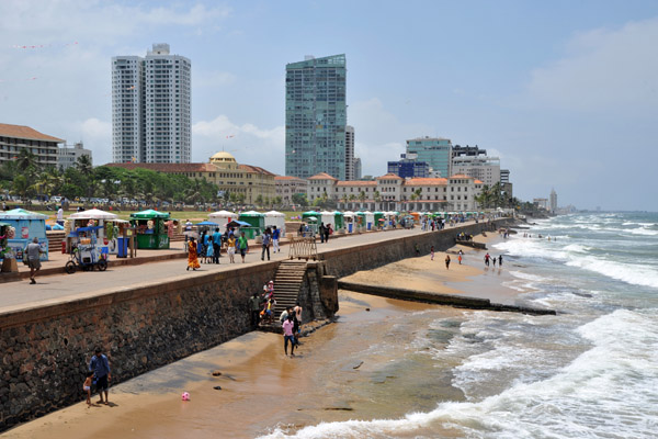 View looking south from the Galle Face Pier