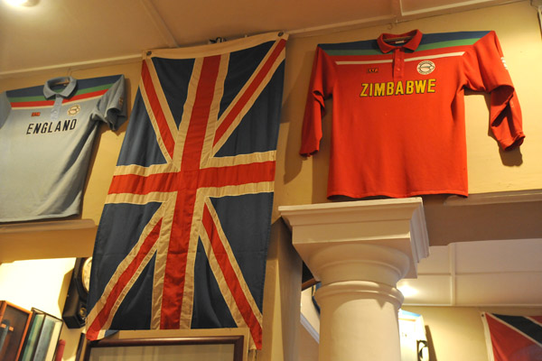 Cricket Club Cafe - British flag and Zimbabwe jersey