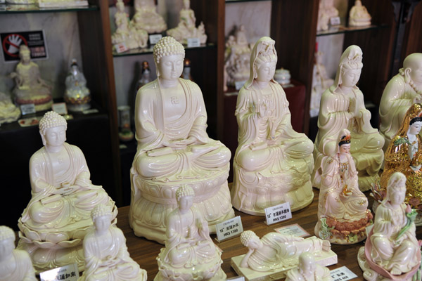 Gift shop with small Buddhas, Ngong Ping Village