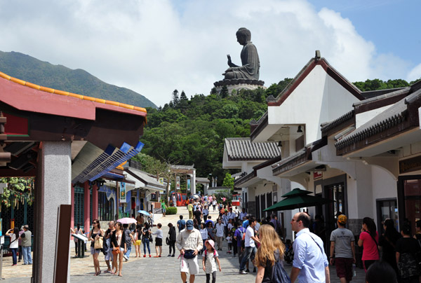 Enter and Leave through the giant gift shop that is Ngong Ping Village