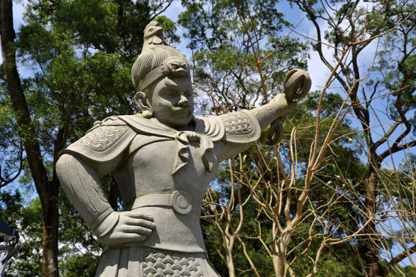 Statues of the Twelve Divine Generals line the path after you pass through the gate