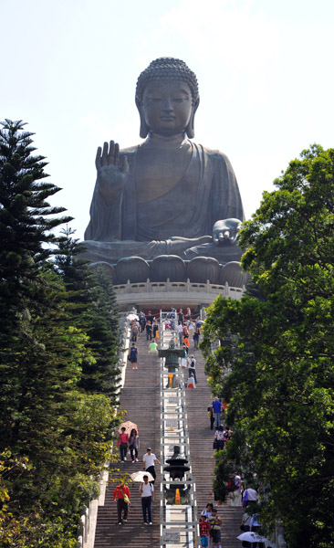 The steps leading up to the Big Buddha, Lantau Island