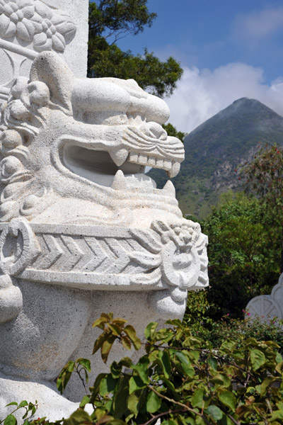 Guardian lion - Po Lin Monastery