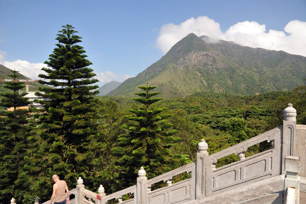 Climbing the steps to the Big Buddha, Lantau Island