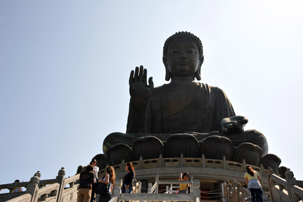 The Tian Tan Buddha (1993) its on a replica of the Altar of Heaven in Beijing