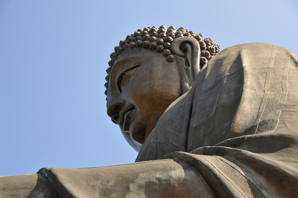 The Tian Tan Buddha, one of the world's largest outdoor seated bronze Buddhas