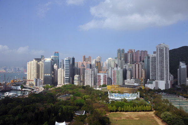 Victoria Park from the Park Lane Hotel, Causeway Bay