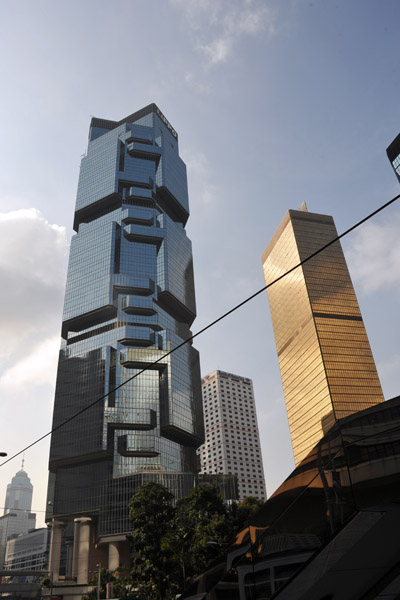 Lippo Centre Towers and the gold Far East Finance Centre