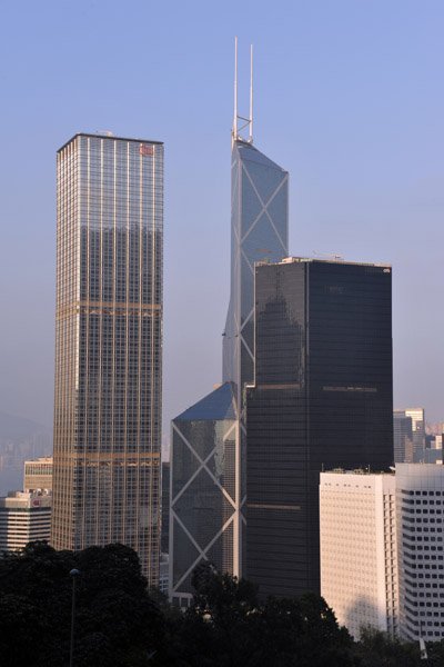 Cheung Kong Center, Bank of China and the black tower of Citibank