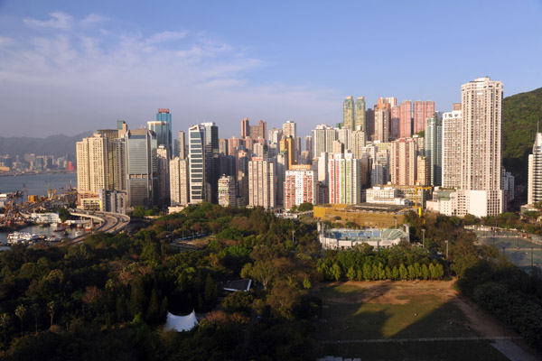 Victoria Park from the Park Lane Hotel, Causeway Bay