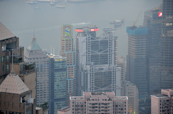 Dusk falls over Hong Kong from the Peak