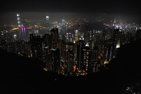 Hong Kong from the Peak Tower at night