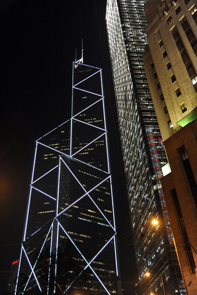 Bank of China Tower at night