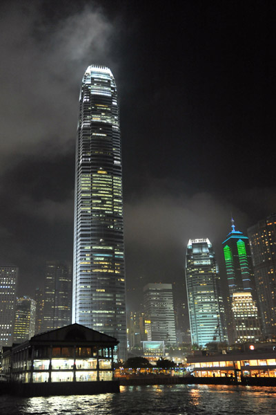 Hong Kong IFC from the Star Ferry at night