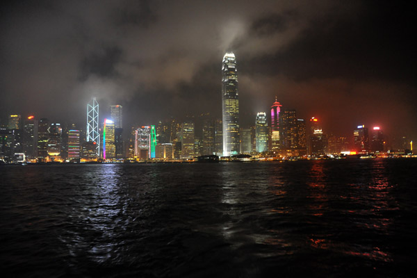 Hong Kong Island at night from the Star Ferry