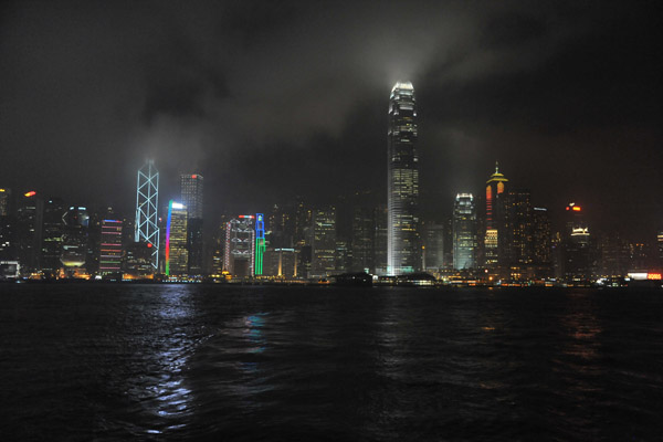 Hong Kong Island at night from the Star Ferry