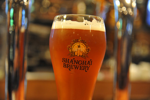 A pint at the Shanghai Brewery