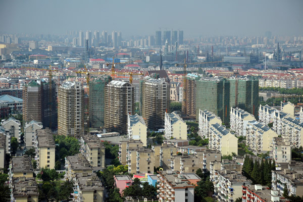 New apartments going up in Gaonan New Village - from the Crowne Plaza Shanghai Pudong