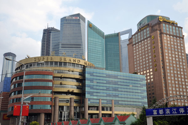 Super Brand Mall with the HSBC Building and Shangri La, Pudong-Lujiazui