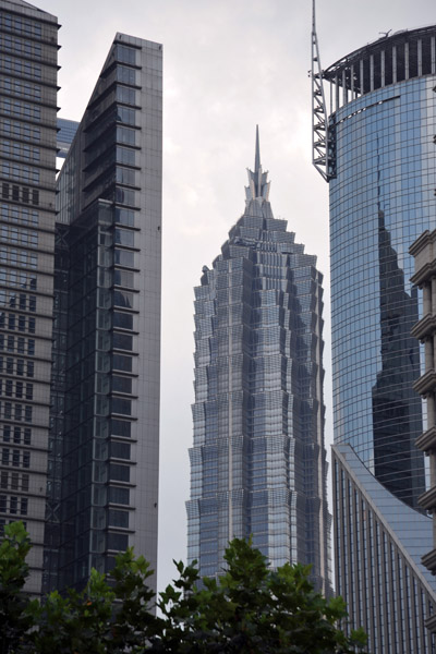 Jinmao Tower between the Bank of China and the Bank of Communications 