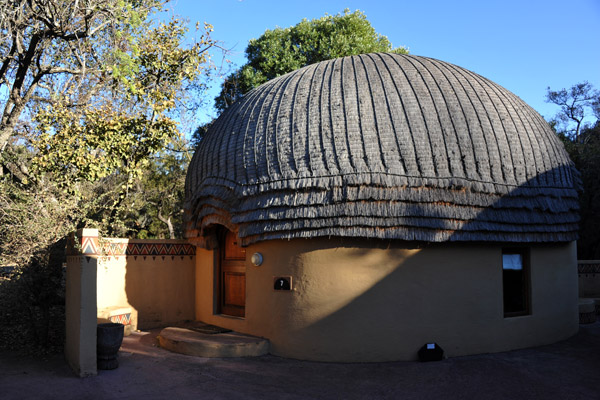 Accommodation in a beehive hut in the Zulu Village, Lesedi