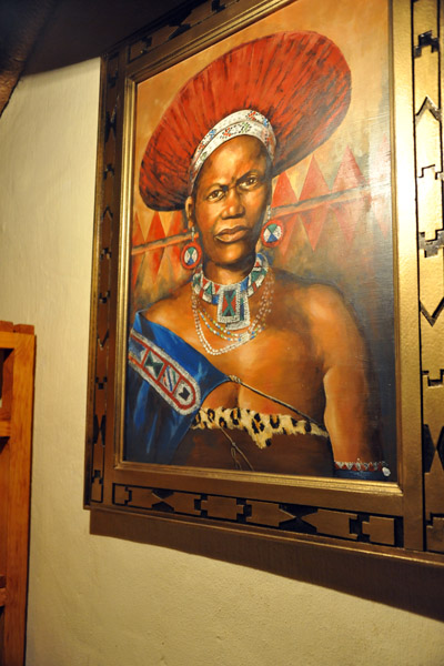 Artwork in the Zulu accommodation, Lesedi