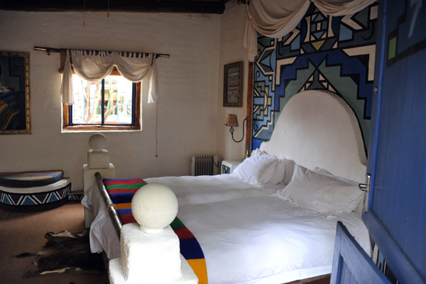 Guest room in the Ndebele Village at Lesedi