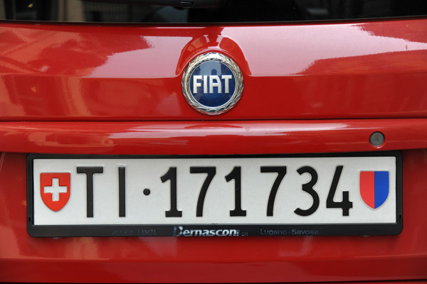 Swiss License Plate, Ticino (Tessin)