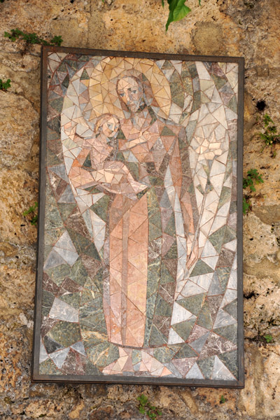Modern mosaic of the Virgin and Child, Lugano