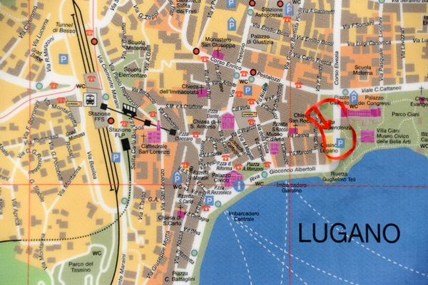 Map of Lugano-Centro