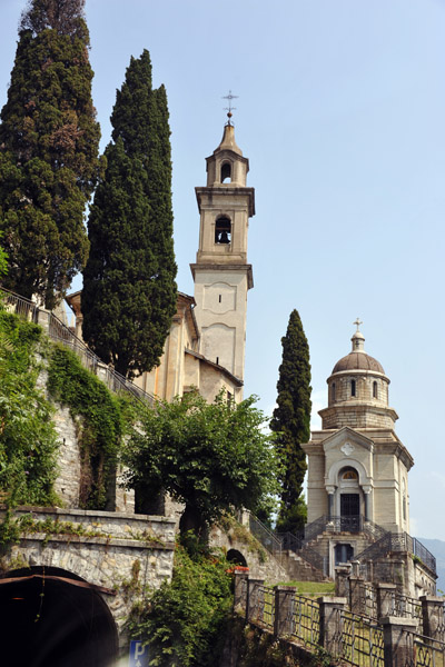 Tunnel heading beneath a church, Lake Como