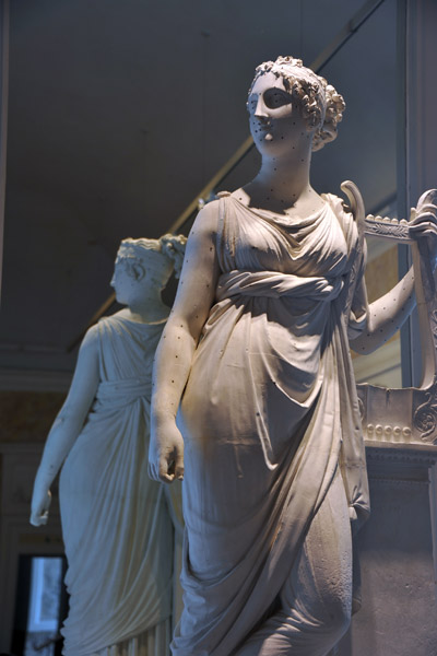 The original plaster of the Muse Terpsichore by Canova