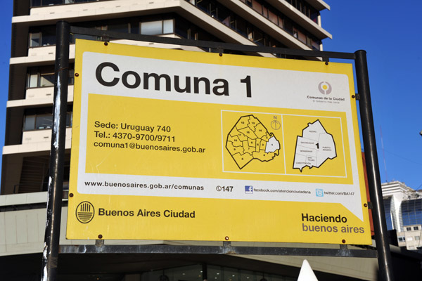Buenos Aires Comuna 1 - the city center with 6 barrios