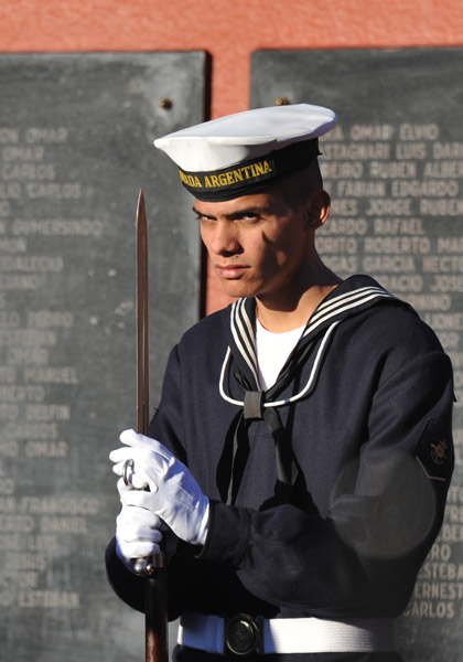 Argentinian Sailor at the Malvinas Memorial