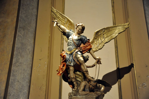 Baroque statue of St. Michael - Metropolitan Cathedral of Buenos Aires
