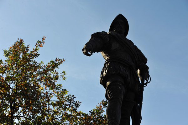 Statue of Spanish Conquistador Juan de Garay (1528-1583) to the north of the Casa Rosada