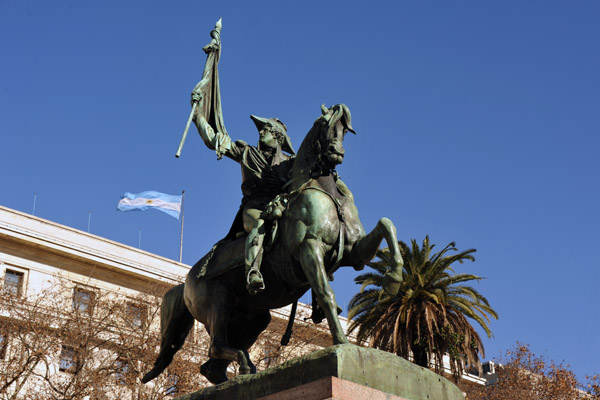 Equestrian Monument to General Belgrano, who created the Argentinian flag in 1812 during the War of Independence