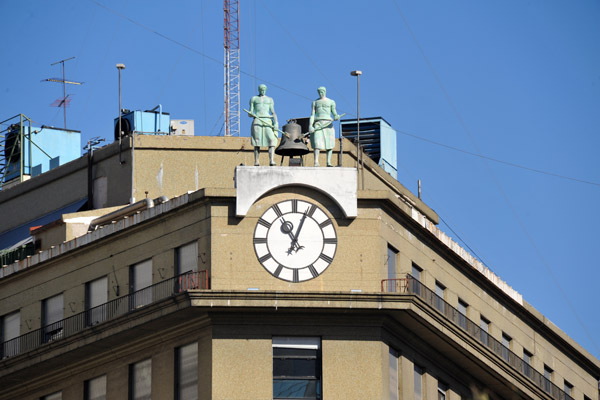 Clock Tower of the Siemens Building overlooking the southwest corner of the Plaza de Mayo