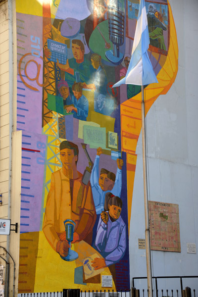 Mural - Calle Per across from the B.A. Legislature